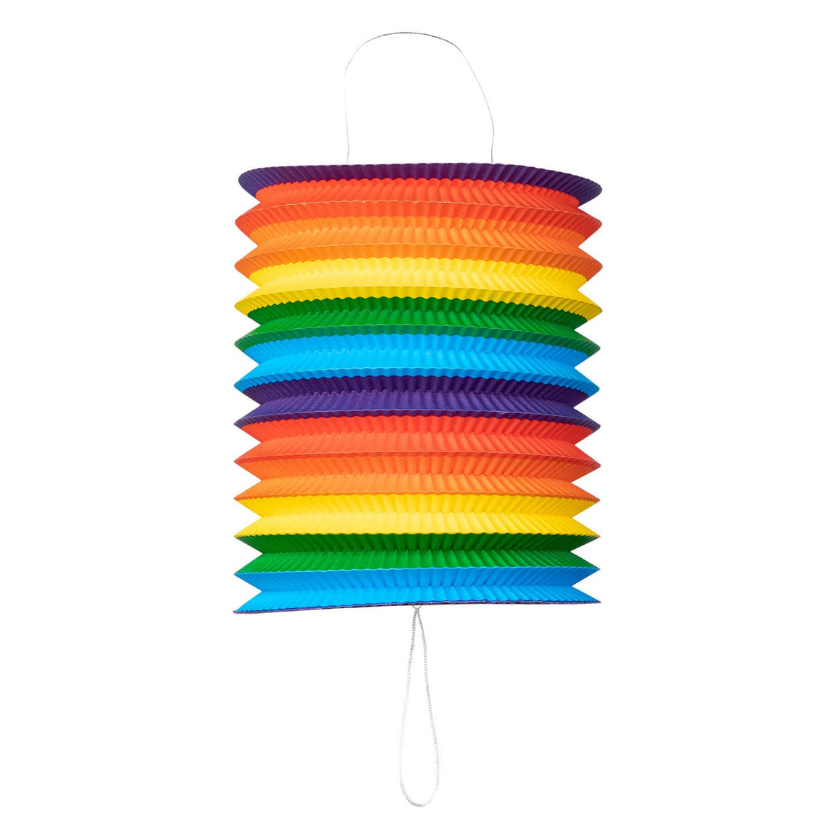 Globos farolillo de papel arcoiris, 16cm