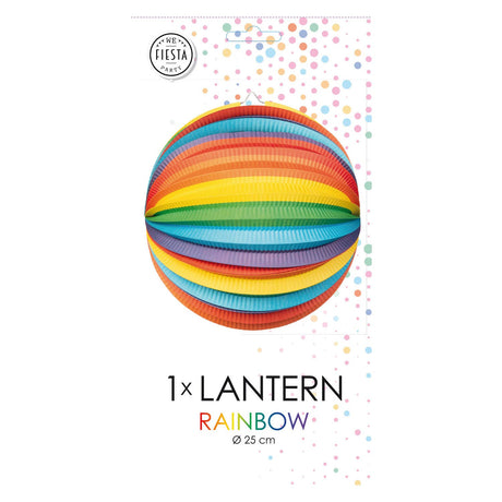 Globos farolillo de papel redondo arcoiris, 25cm