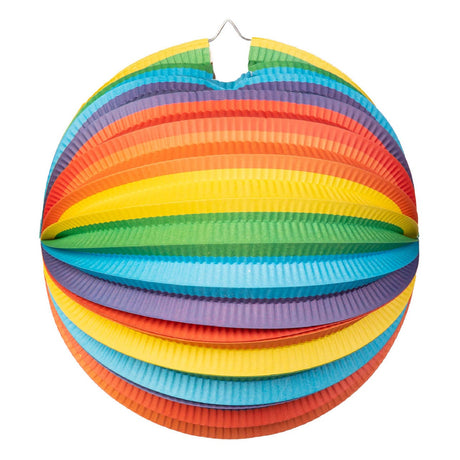 Globos farolillo de papel redondo arcoiris, 25cm