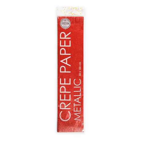 Globos Metallic Crepe Papier Red, 50x150cm