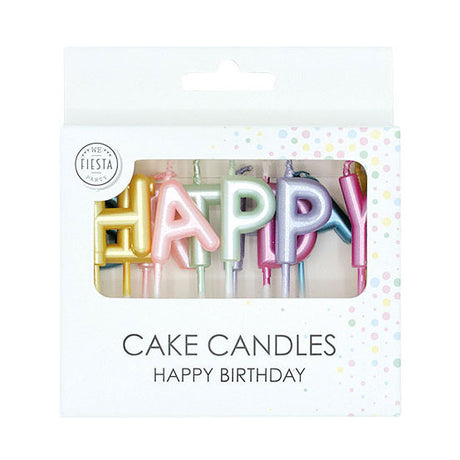 Globos pastel velas set feliz cumpleaños colores pastel