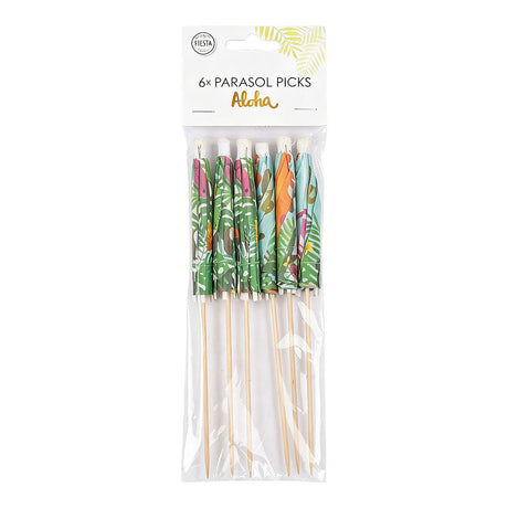 Palos de cóctel para sombrilla Globos de papel xl aloha - 18cm