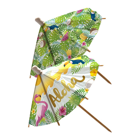 Palos de cóctel para sombrilla Globos de papel xl aloha - 18cm