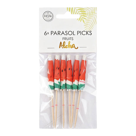 Palitos de cóctel para sombrilla Globos de papel aloha - 8cm