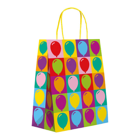 Bolsas regalo Globos 17x8x21cm pop party - 6uds.