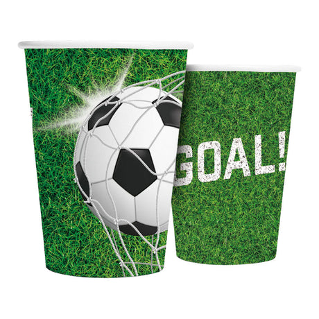 Vasos de papel Globos 210ml fútbol - 8 uds.