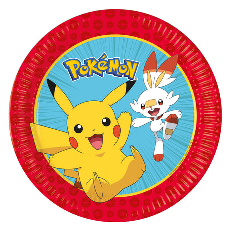 Platos de papel Globos 23cm pokemon de próxima generación - 8 uds.