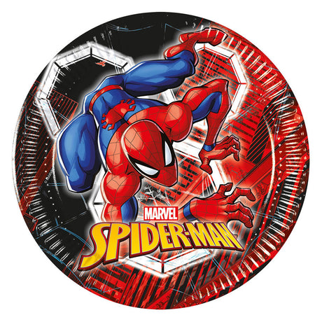Platos de papel Globos 20cm spiderman world of web - 8 uds.