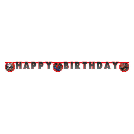 Globos carta guirnalda feliz cumpleaños spiderman world of web