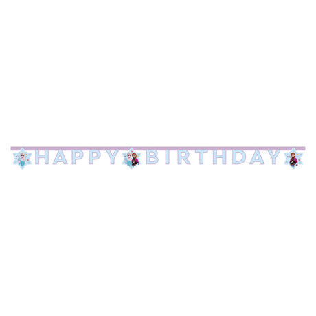 Globos carta guirnalda feliz cumpleaños frozen maravilla idílica