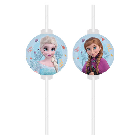 Pajitas de papel Globos Frozen Idyllic Wonder - 4 uds.