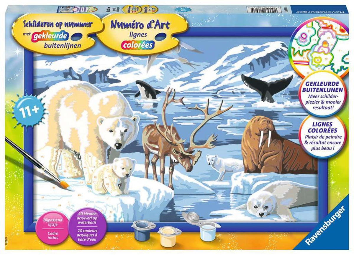 Ravensburger pintando por números sobre hielo