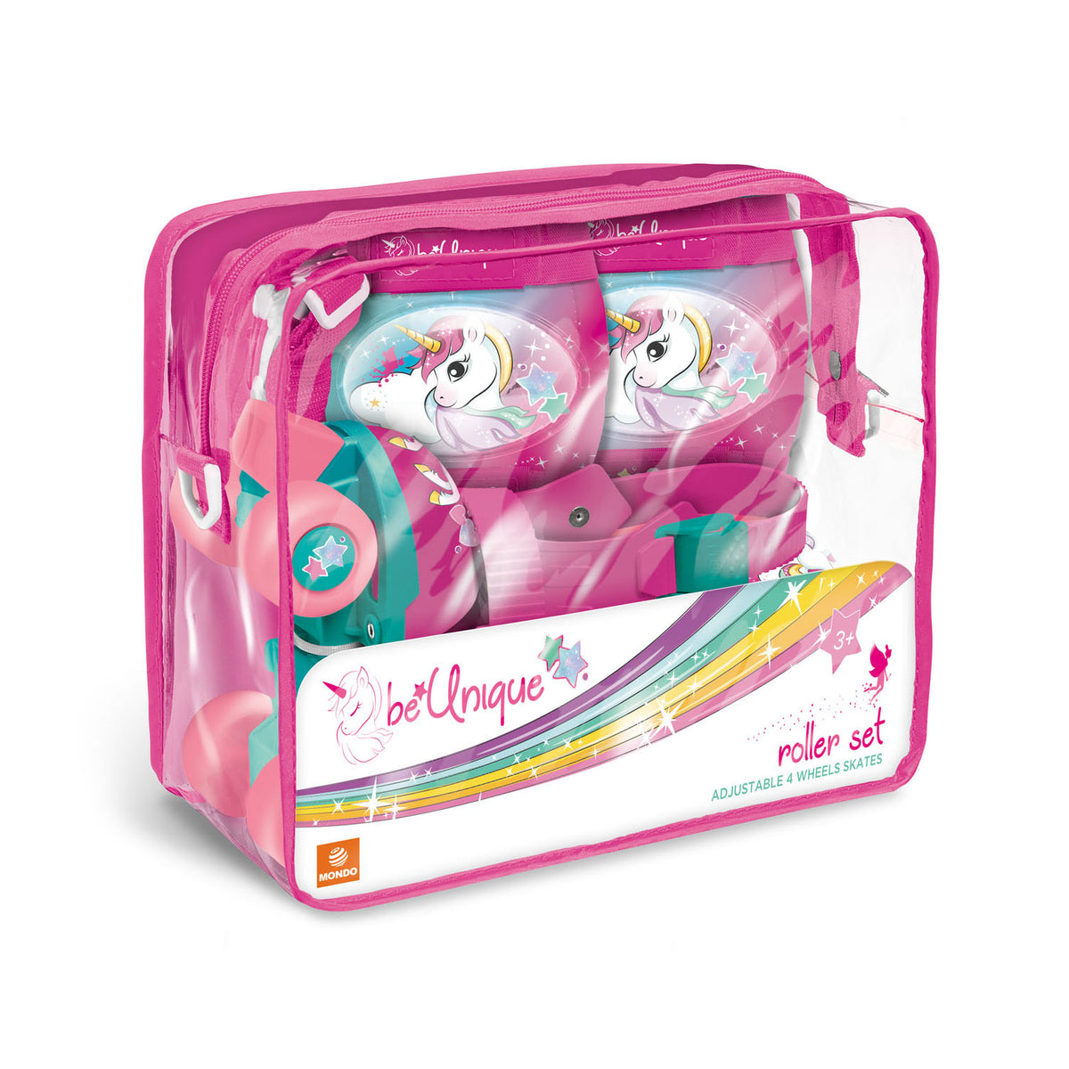 Patines de unicornio Mondo con set protector, Mt 22-29