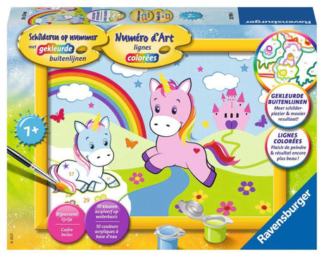 Cuadro por números Ravensburger mundo unicornio