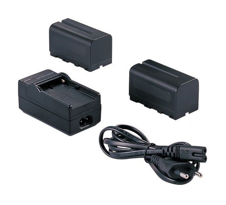 Falcon Eyes 2 x batería NP-F750 + cargador de batería SP-CHG para lámpara LED
