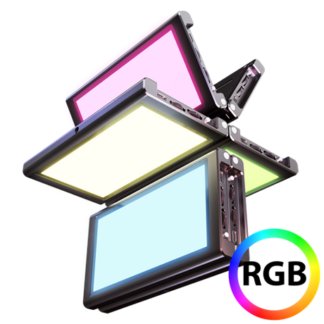 Lámpara led rgb ojos de halcón pockelite f7 plegable