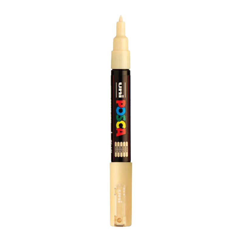 Rotulador uni posca paint 1mc beige - punta cónica - 1 mm