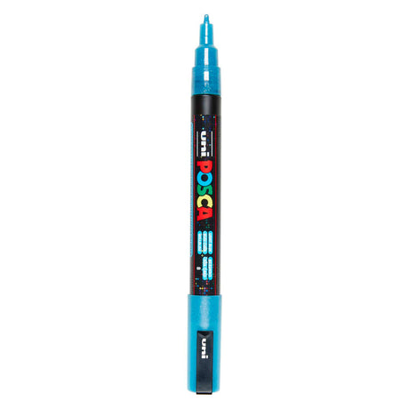 Rotulador Uni posca pc3m con purpurina azul claro - punta redonda hasta 1,3 mm