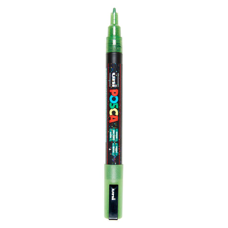 Rotulador Uni posca pc3m con purpurina verde claro - punta redonda hasta 1,3 mm