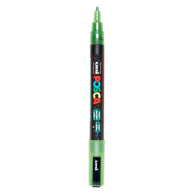 Rotulador Uni posca pc3m con purpurina verde claro - punta redonda hasta 1,3 mm