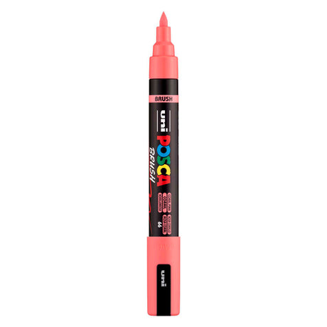 Rotulador pincel uni posca pc5br rosa coral - punta pincel 1-4 mm