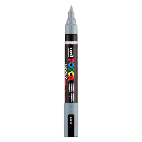 Rotulador pincel uni posca pc5br gris - punta pincel 1-4 mm