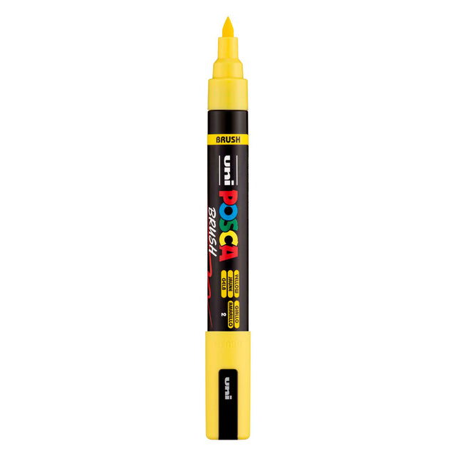 Rotulador pincel uni posca pc5br amarillo - punta pincel 1-4 mm