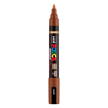 Rotulador pincel uni posca pc5br marrón - punta pincel 1-4 mm