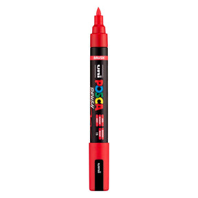 Rotulador pincel uni posca pc5br rojo - punta pincel 1-4 mm