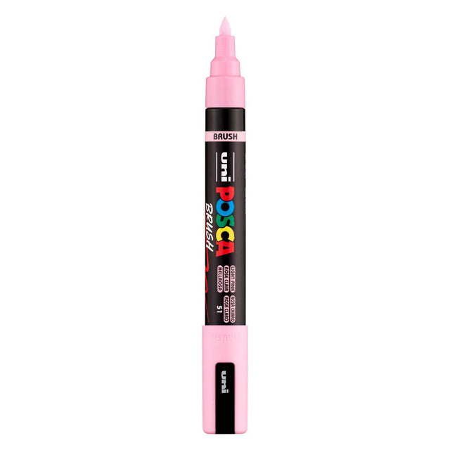 Rotulador pincel uni posca pc5br rosa claro - punta pincel 1-4 mm