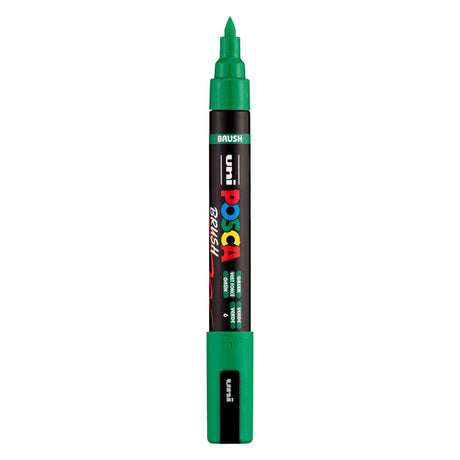 Rotulador pincel uni posca pc5br verde - punta pincel 1-4 mm
