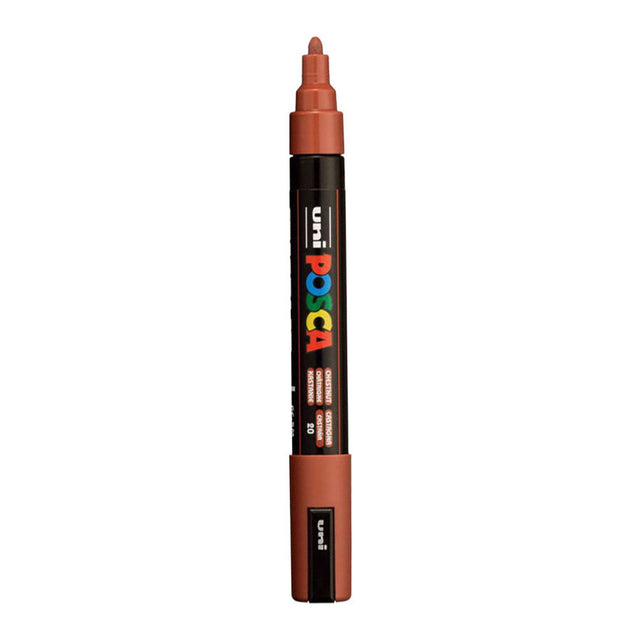 Rotulador de pintura uni posca 5m redondo castaño