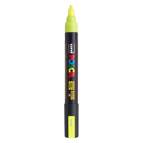 Rotulador uni posca paint pc5m amarillo neón - punta cónica 2,5 mm