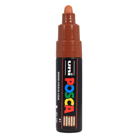 Rotulador Uni posca 7m marrón - punta cónica 4,5mm