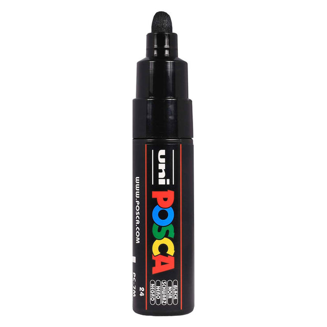 Rotulador uni posca paint 7m negro - punta cónica 4,5mm