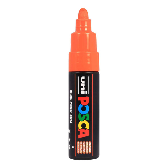 Rotulador de pintura Uni posca 7m naranja oscuro - punta cónica 4,5mm
