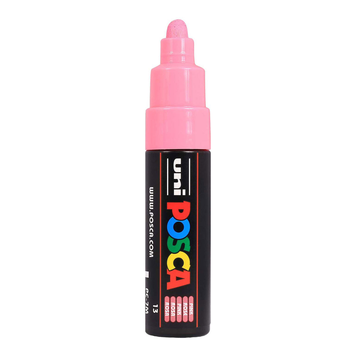 Rotulador uni posca paint 7m rosa - punta cónica