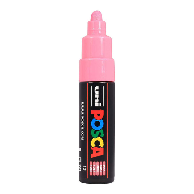 Rotulador uni posca paint 7m rosa - punta cónica