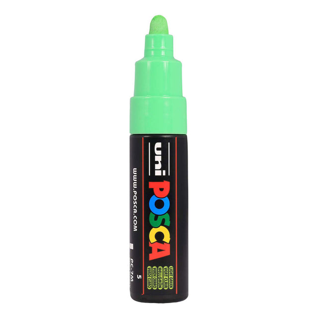 Rotulador uni posca paint 7m verde claro - punta cónica