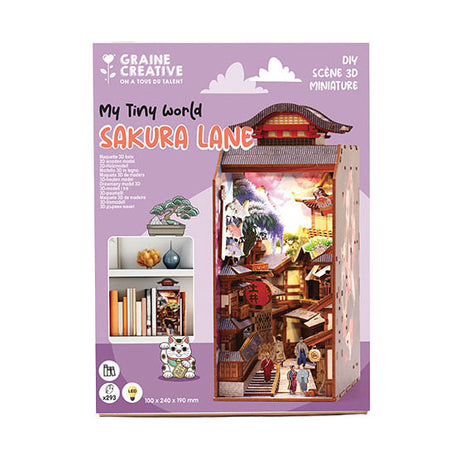 Graine creative graine escena 3d sakura lane libro rincón modelo kit