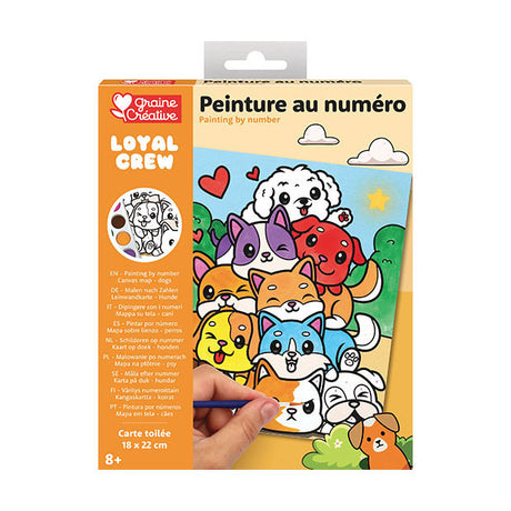 Juego de pintura por números Graine Creative Graine perros - incl. pintura acrílica y pincel