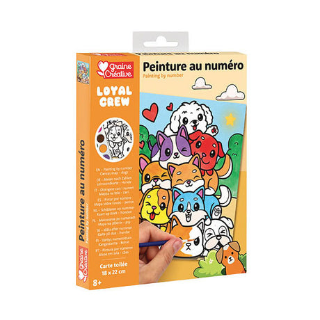 Juego de pintura por números Graine Creative Graine perros - incl. pintura acrílica y pincel
