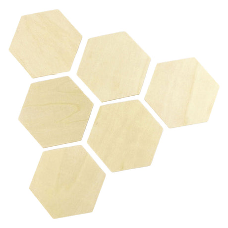 Graine formas hexagonales creativas de madera Graine - 6 piezas.