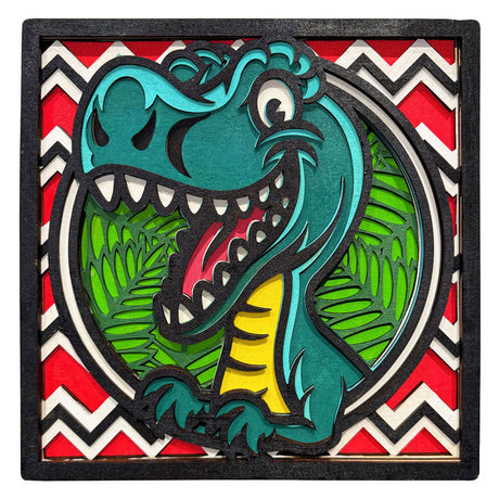 Conjunto de manualidades de dinosaurios con arte en madera Splat planet