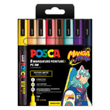 Rotuladores uni posca pc3m set manga hero - 8 piezas.
