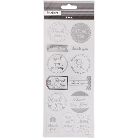 Pegatizaciones de creativ Company Silver Gracias, 1 Vel