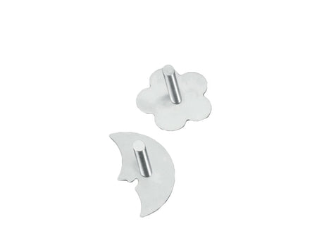 Gancho adhesivo metaltex acero inoxidable flor o luna