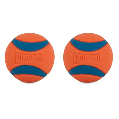 ¡Chúchalo! ultra ball - pelota para perros - goma - flotante - talla m - 6 cm - naranja - 2 piezas