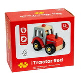 Tractor rojo de madera Bigjigs