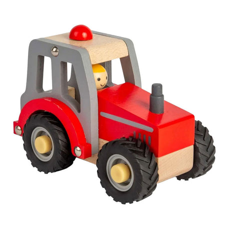 Tractor rojo de madera Bigjigs